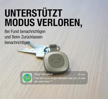 Працює з Apple Find My (IOS), пошук ключів із динаміком, Smart Tag, захист від пилу та води IP67, підтримка режиму втрати, змінна батарея (Dive Blue), 39n Rebel Smart Finder -