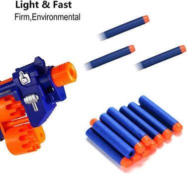 Куля для дротика з пінопласту для бластерів Nerf N-Streik Elite Series Kid Nerf Toy Gun Refill Blue, 100 Dart 7.2