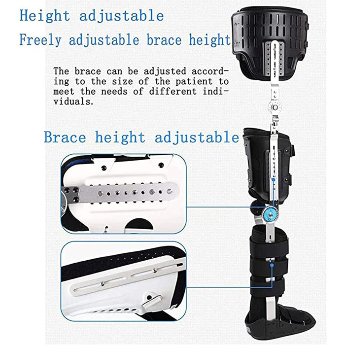Колінно-гомілковостопний ортез, тазостегновий колінно-гомілковостопний ортез при переломі ноги Ортези для стопи та нижніх кінцівок, права нога, S Right Leg S