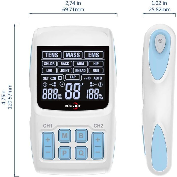 Прилад для електростимуляції Trendmedic TENS-EMS-Massage Plus R-C1 / цифровий з 35 програмами