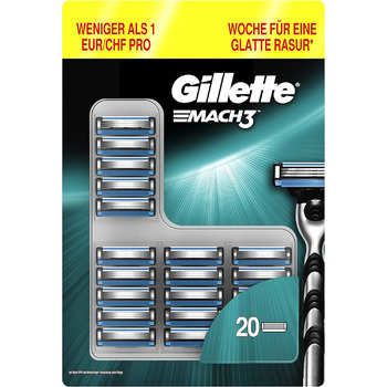 Леза для бритви Gillette Mach3 чоловічі, 20 шт.