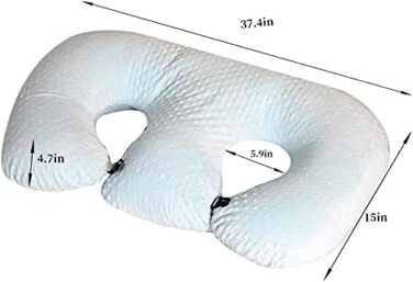 Багатофункціональна подушка для двійні HOUSN, подушка для годування грудьми для вагітних, подушка для двійні з бавовняної тканини, яку можна прати в пральній машині, 1