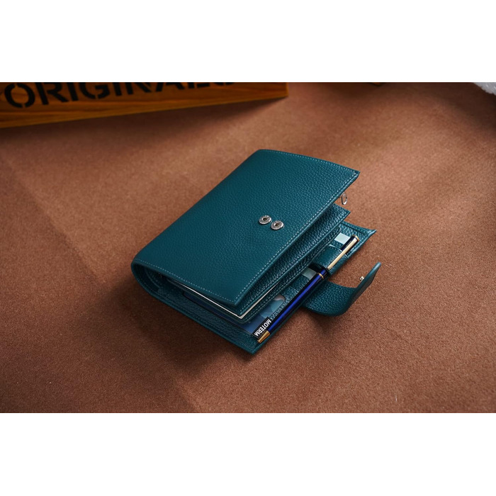 Комбінація розміру кишені, Binder Planner і гаманця. (Pebble Deep teal, кільце 19 мм)