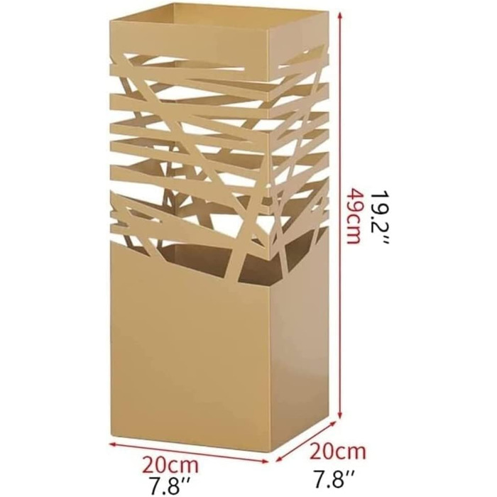 Тримач для парасольок, Підставка для парасольки, Залізна підставка для парасольки, Художня підставка для парасольки, Підставка для парасольки, Стійка для зливу, Вестибюль готелю, Фойє, Креативний (Agold, 20 x 20 x 49 см) Agold 20 * 20 * 49 см