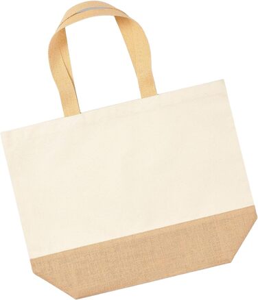 Сумка на джутовій основі Westford Mill W452 Jute Base Canvas Tote XL