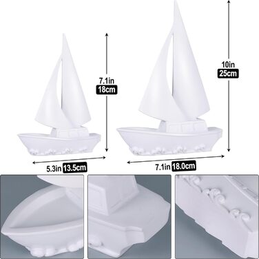 Статуя та скульптура вітрильника DOVDOV набір з 2 шт. , чорний декор для дому, сучасний декор вітрильника, декор у прибережному стилі, підходить для офісу, книжкової полиці, передпокою, декору книжкової полиці