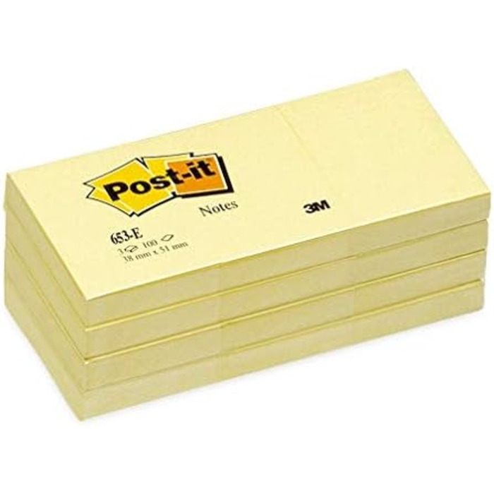 Стікери Super Sticky Notes, упаковка з 24 блокнотів, по 90 аркушів на блокнот, 76 мм x 76 мм, кольори зелений, рожевий, синій, помаранчевий - надзвичайно міцні наліпки для нотаток, списків справ і нагадувань (канарково-жовтий, стандартний, набір наліпок 5