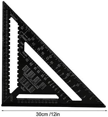 Дюймовий трикутник з алюмінієвого сплаву професійний трикутник для інженерного теслі, 12-