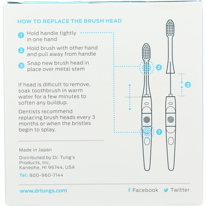 Іонні гігієнічні змінні насадки для щітки Dr. Tung