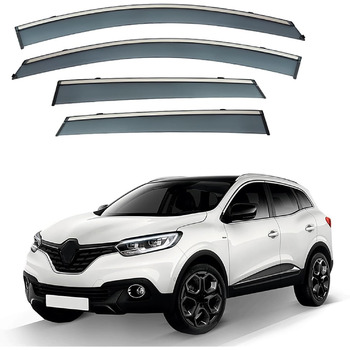 Дефлектор вітру автомобільного скла для Renault Kadjar MK1 2016-2020 2021 2022 2023, Дефлектор дощу бічного скла Дефлектор затінення проти запотівання Аксесуари для прикраси брів, 4 шт.