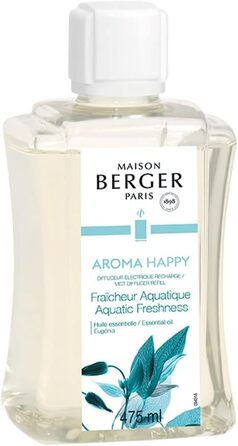 Електричний дифузор Lampe Berger Aroma Happy, скло, сатиновий/білий, 475 мл