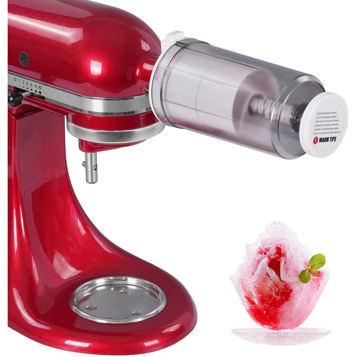 Насадка для льоду Gdrtwwh для міксера KitchenAid, бритва для льоду та насадка для снігового конуса для міксера Kitchenaid, без бісфенолу А (8 форм для льоду в комплекті) Насадка для льоду Shaver