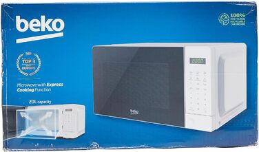 Мікрохвильова піч Beko Moc201103S, 20 л, цифрова, сріблястого кольору 45,2 x 32,5 x 26,2 см