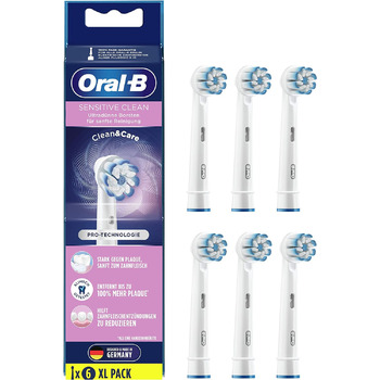 Щітки для електричної зубної щітки Oral-B Sensitive Clean, 6 шт. , дбайливе чищення зубів, ультратонка щетина, насадка для зубних щіток Oral-B