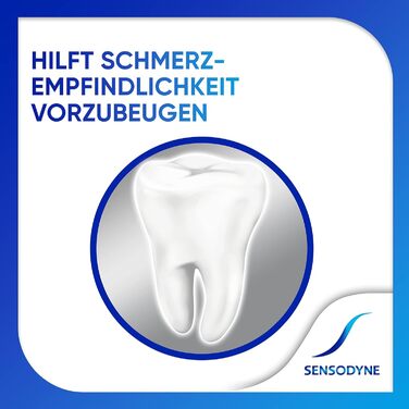 Зубна паста Sensodyne MultiCare ніжна біла, 4 шт. 75 мл, щоденна зубна паста з фтором, для чутливих зубів біла зубна паста з фтором