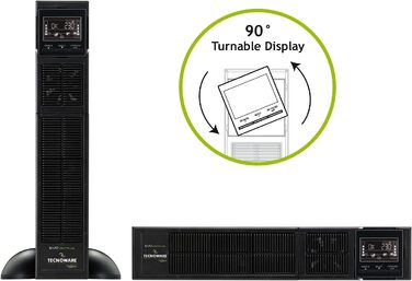 Джерело безперебійного живлення Tecnoware UPS EVO DSP PLUS 3600 - On-line технологія, монтажна вежа - 8 виходів IEC - Автономність до 40 хв - Потужність (2400 ВА, стійка/вежа)