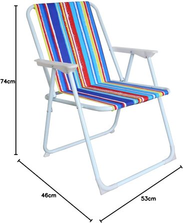 Крісло для кемпінгу Mojawo Розкладне крісло Райдужна смугаста Складаний стілець Крісло для риболовлі Крісло для саду