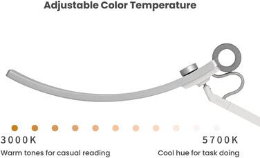 Настільна світлодіодна лампа BenQ WiT e-Reading, настільна лампа з регулюванням яскравості, 13 кольорів і 23 рівня яскравості, ультраширока лампа, призначена для монітора - сріблястий