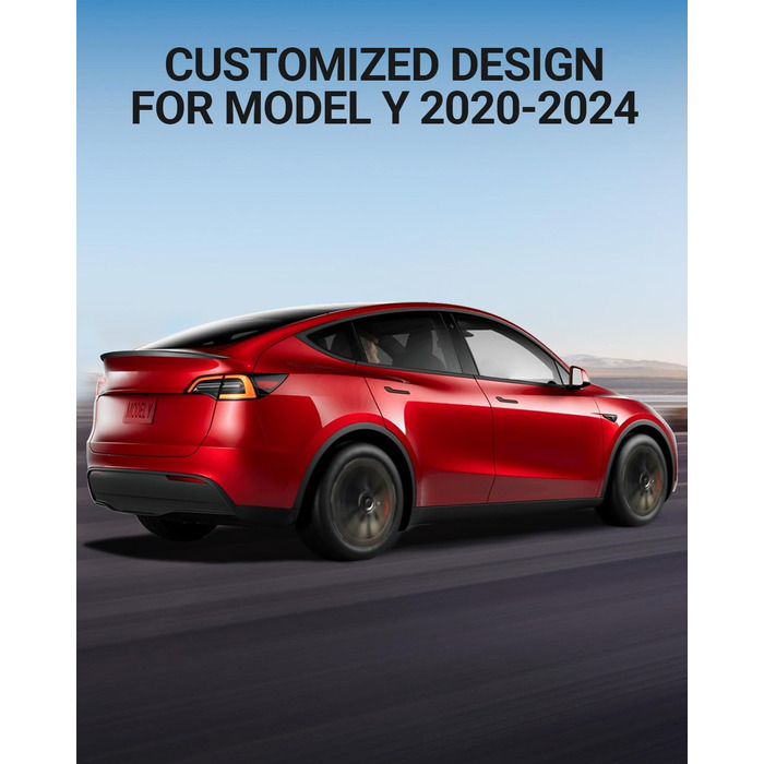 Матовий чорний спойлер продуктивності 2024 2023 2022 2021 Model Y Matte Black Gen 2