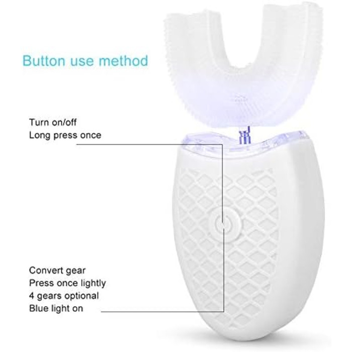 Подібна звукова електрична зубна щітка для дорослих Зубна щітка з автоматичним чищенням Інструмент для догляду за ротовою порожниною (білий)
