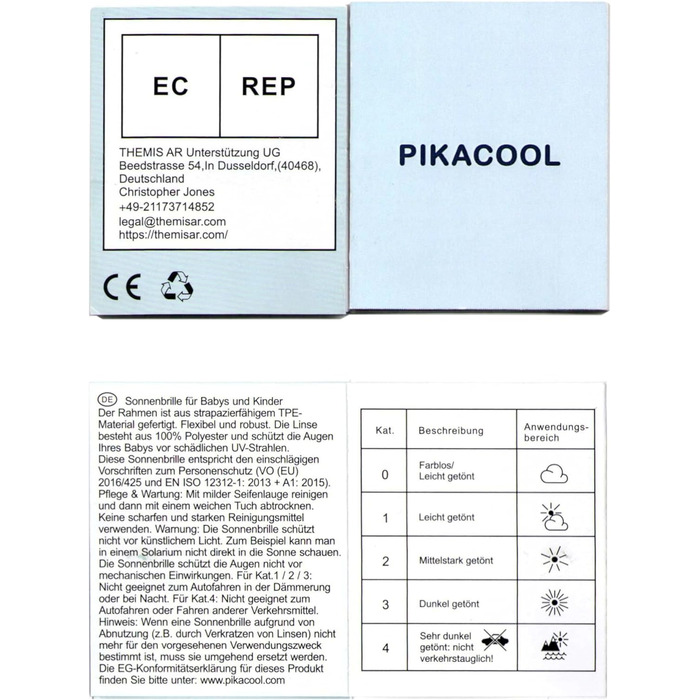 Сонцезахисні окуляри PIKACOOL для дівчаток і хлопчиків з ремінцями для віку 0-24 місяців фіолетово-сірий