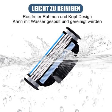Леза для бритви, 20 змінних лез для вологих бритв чоловіків з 3-кратними лезами, безпечні бритви, леза бритви, сумісні з 3 Махами