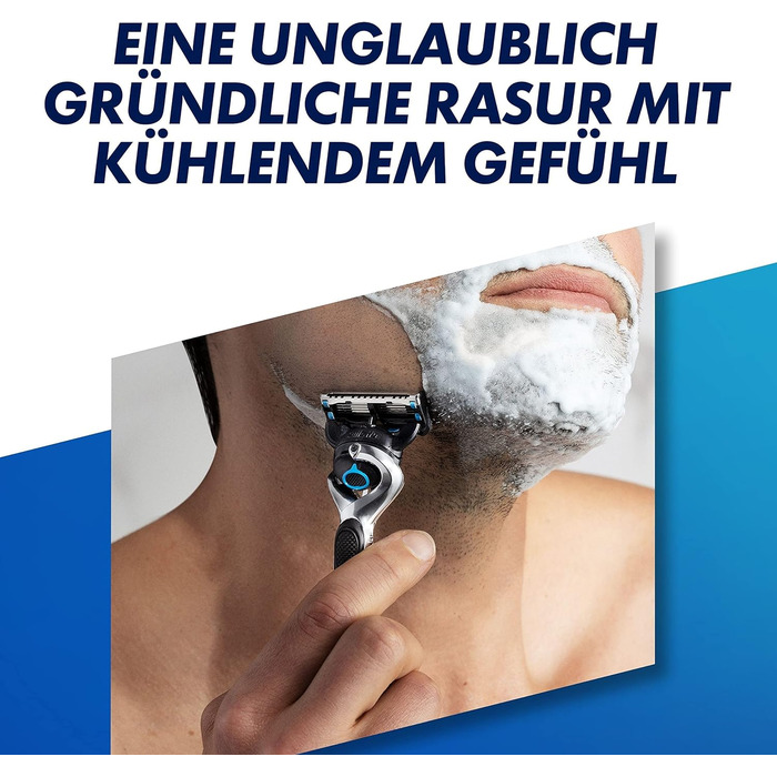 Леза для бритви Gillette ProShield Chill, 4 змінні леза для вологих бритв Men з 5-кратним лезом, Зроблено в Німеччині Новинка