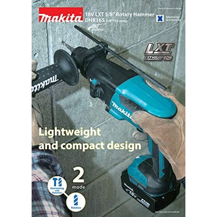 ПЕРФОРАТОР SDS-PLUS MAKITA 18 V LI-ION 16 MM (MACHINE SEULE) - DHR165Z