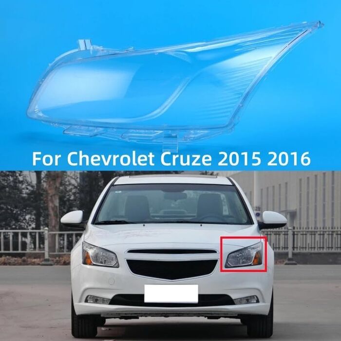 Для Chevrolet Cruze 2015 2016 Accesorios Замініть прозору ПК Автомобільні фари Оболонка Кришка фари праворуч