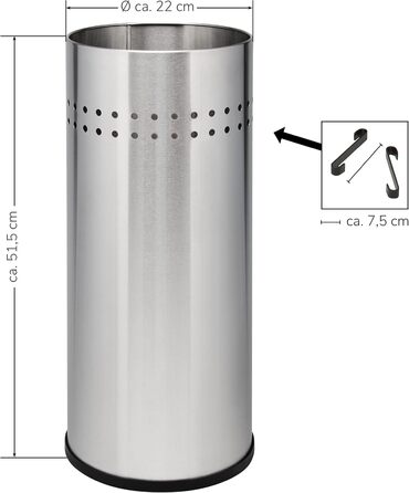 Підставка для парасольок Bremermann, Підставка для парасольок, Тримач для парасольки (нержавіюча сталь)