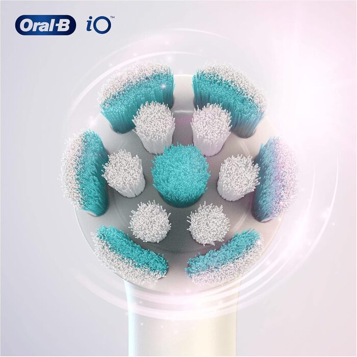 Електрична зубна щітка Oral-B iO Gentle Care, кручена та скошена щетина для більш глибокого видалення нальоту, 2 шт. и насадки для зубних щіток, біла 2 шт. и (1 упаковка)