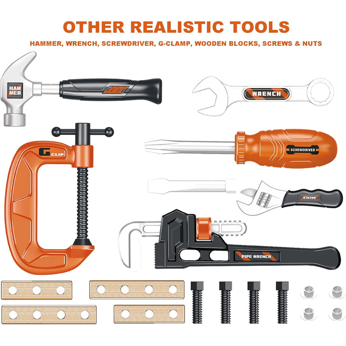 Ігрові інструменти для дітей віком 3-5 років, реалістична кутова шліфувальна машина, гайковий ключ, молоток, викрутка, набори іграшкових інструментів, навчальні та будівельні технології C-set 3