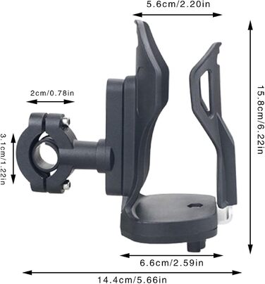Тримач для чашки для мотоцикла, регульований тримач для пляшки, багатофункціональна підставка для чашки для води, портативний тримач для напоїв, тримач для пляшки для скутера, тримач для чашки в колясці, регульований тримач для напоїв, для мотоцикла, коля