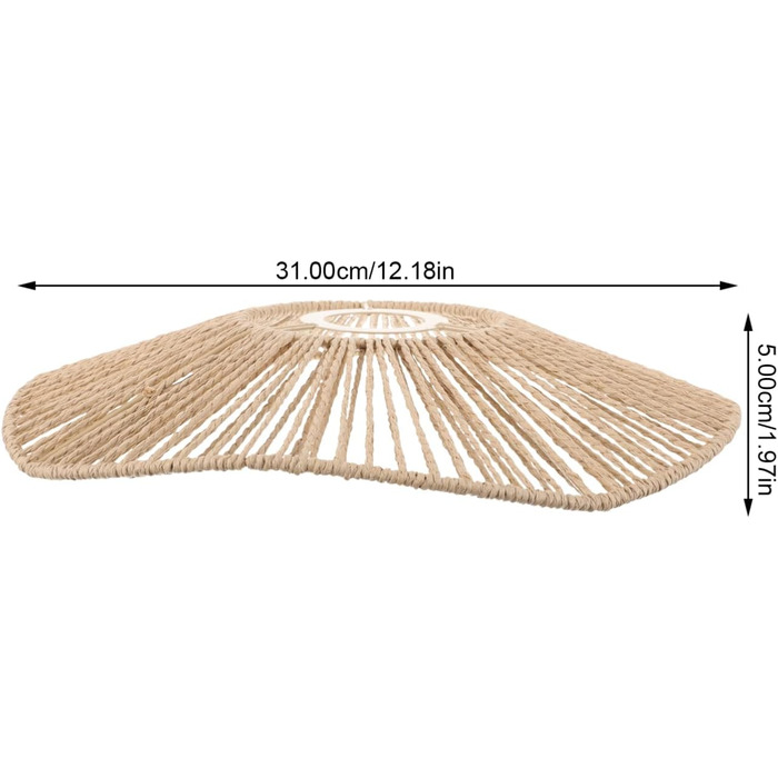 Паперові мотузкові абажури Ротанговий підвісний світильник Чохол для люстри Чохол для стельового світильника для кухні, їдальні, спальні (світло-коричневий)