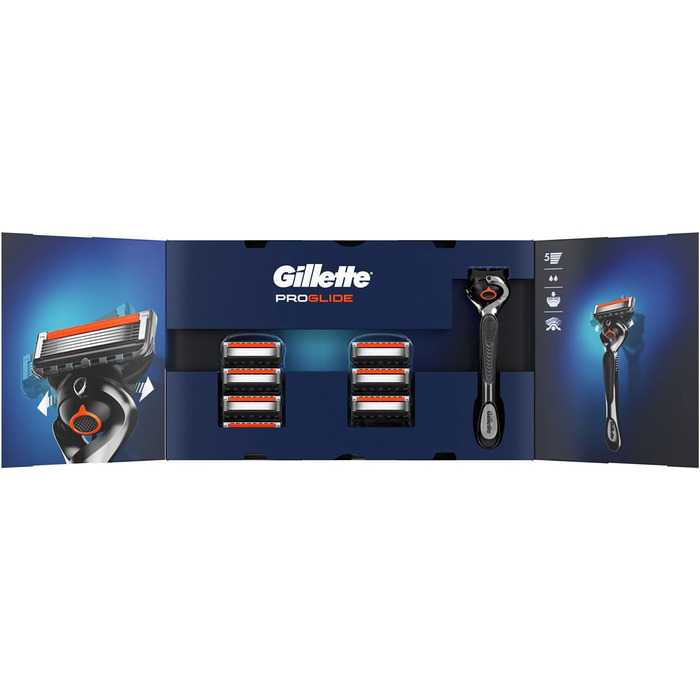 Волога бритва Gillette ProGlide чоловіча, бритва 7 лез бритви з 5-кратним лезом, подарунок чоловікам