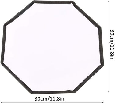 Восьмикутний софтбокс Професійний 30 см восьмикутний крупним планом М'який світловий бокс Складний розсіювач Компактне світло М'який фільтр Аксесуари для студійної фотографії Softbox