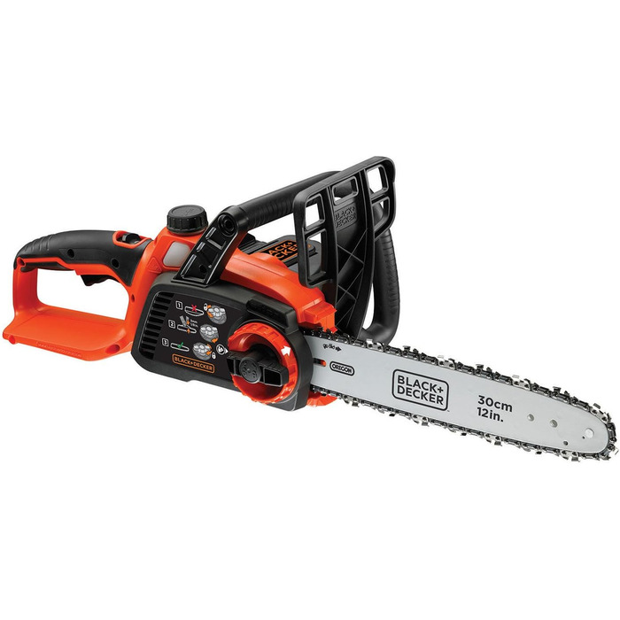 Акумуляторна літій-іонна ланцюгова пила BlackDecker 36V GKC3630L20 з акумулятором та зарядним пристроєм - Ідеально підходить для деревообробки та садівництва - Довжина полотна 30 см