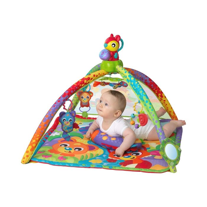 Ігрова арка Playgro 40173 Fold and Go, складна, синя/різнокольорова, ( в упаковці) (ковдра для гри лісові тварини)