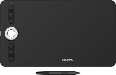 Графічний планшет XP-PEN DECO01V2, малювання, 10 x 6 дюймів, пасивний стилус, 8192 кроки, нахил і 8 ярликів, сумісний з Windows/Mac OS/ChromeBook/Android (Deco02)