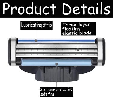 Змінні леза для вологої бритви чоловіки, Mach 3 леза, Mach 3 леза заправки, чоловіче лезо бритви, ручне лезо перукаря, леза для бороди чоловіки, волога бритва чоловіки, 20 шт.