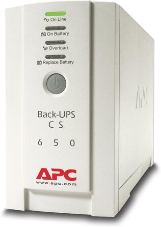 ДБЖ APC Back-UPS CS - BK650EI - джерело безперебійного живлення 650 ВА (4 виходи IEC, захист від перенапруг) 650 ВА Вихідна потужність один