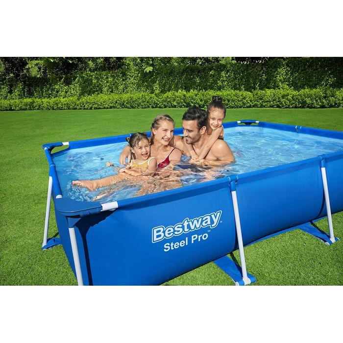 Каркасний басейн Bestway Steel Pro без насоса 259 х 170 х 61 см, синій, квадратний