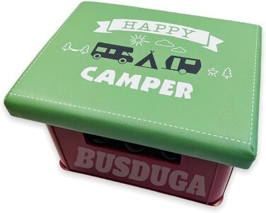 Сидіння для ящика для пива, Happy Camper, опора 44x34 см Табурет для пивного ящика Табурет для ящика для напоїв Сидіння для пивного ящика, 2912