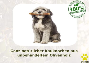 Жувальна іграшка Stilux з оливкового дерева для собак до 20 кг, розмір M, іграшка для жувальної кістки для собаки, міцна дерев&39яна іграшка для жувальної кістки для догляду за зубами собаки