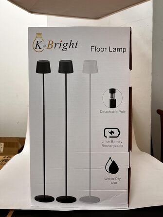 Торшер K-Bright LED, лампа для читання з регулюванням яскравості 4 Вт, сенсорне керування, торшер з металу алюмінію, підходить для додаткового освітлення вітальні, спальні, офісу (антрацит)