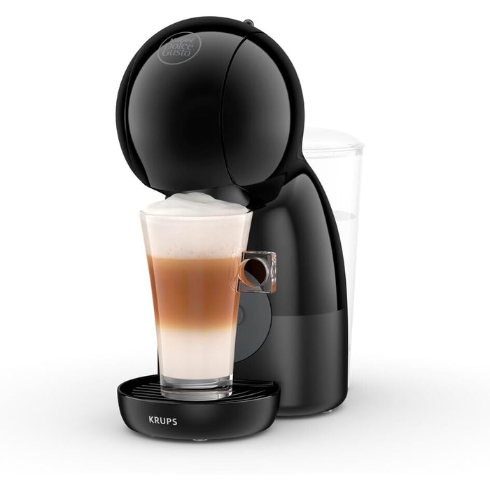 Кавоварка для еспресо та інших напоїв NESCAF Dolce Gusto Piccolo XS KP1A, ручна, 0,8 л, білий/чорний чорний, кнопка чорна одинарна