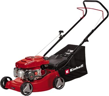 Бензинова газонокосарка Einhell GC-PM 40/2 (2 кВт, 1 циліндр, 4-тактний двигун, об'єм 132 см, травозбірник 45 л з індикатором рівня заповнення, ширина зрізу 40 см, рекомендовано до 800 м)