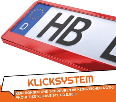 Тримач номерного знака A157 2 шт. и Тримач автомобільного номерного знака Червоний хромований підсилювач номерного знака Тримач номерного знака Підсилювач для номерного знака Номерний знак Noble Glossy