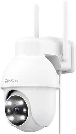 Камера спостереження GALAYOU 2K Outdoor, PTZ Outdoor WLAN IP Camera Surveillance Outdoor, WiFi купольна камера з кольоровим нічним баченням, двостороннє аудіо Y4