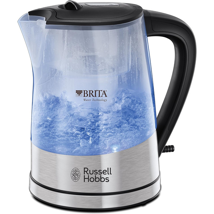 Чайник Russell Hobbs Фільтр для води BRITA MAXTRA Insert Чистота (фільтр-вставка 1л 0,5 л, 2200 Вт, світлодіодне освітлення, в т.ч. картридж фільтра, фільтр Lime, індикатор заміни картриджа) Чайник для чаю 22850-70 Чайник з фільтром для води Brita